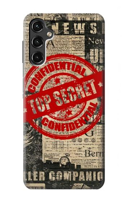 S3937 Text Top Secret Art Vintage Hülle Schutzhülle Taschen für Samsung Galaxy A14 5G