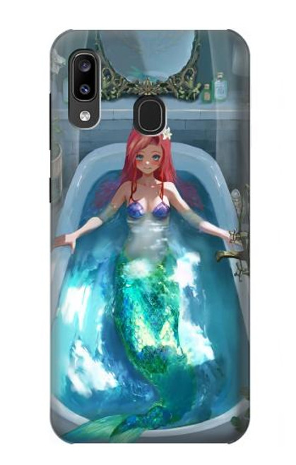 S3911 Cute Little Mermaid Aqua Spa Hülle Schutzhülle Taschen für Samsung Galaxy A20, Galaxy A30