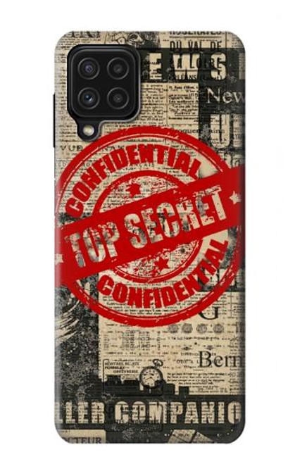 S3937 Text Top Secret Art Vintage Hülle Schutzhülle Taschen für Samsung Galaxy A22 4G