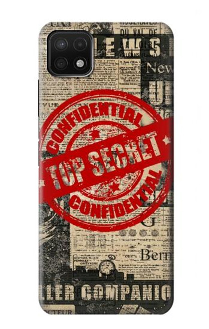 S3937 Text Top Secret Art Vintage Hülle Schutzhülle Taschen für Samsung Galaxy A22 5G