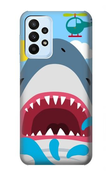 S3947 Shark Helicopter Cartoon Hülle Schutzhülle Taschen für Samsung Galaxy A23