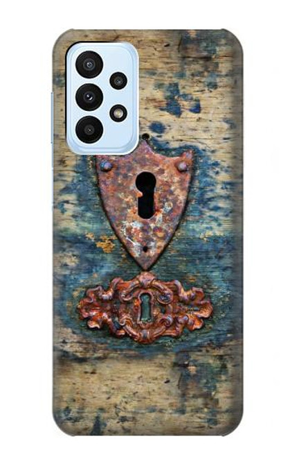 S3955 Vintage Keyhole Weather Door Hülle Schutzhülle Taschen für Samsung Galaxy A23