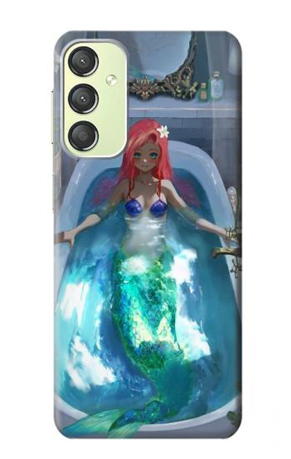 S3912 Cute Little Mermaid Aqua Spa Hülle Schutzhülle Taschen für Samsung Galaxy A24 4G