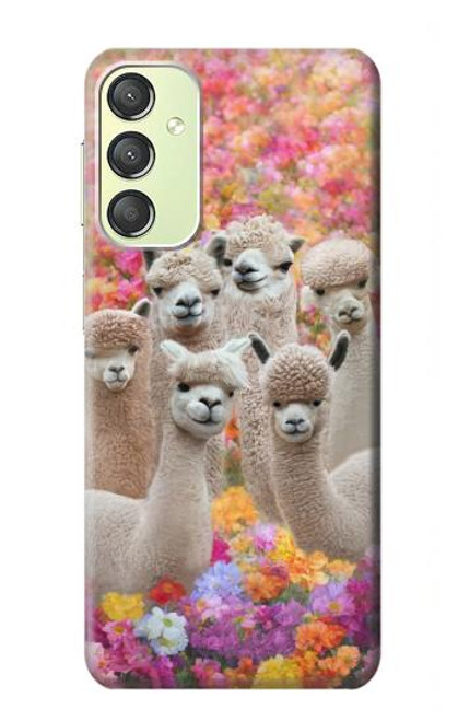S3916 Alpaca Family Baby Alpaca Hülle Schutzhülle Taschen für Samsung Galaxy A24 4G