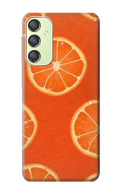 S3946 Seamless Orange Pattern Hülle Schutzhülle Taschen für Samsung Galaxy A24 4G
