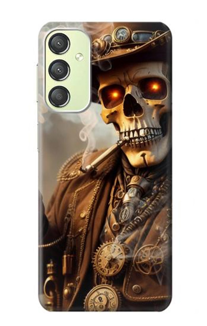 S3949 Steampunk Skull Smoking Hülle Schutzhülle Taschen für Samsung Galaxy A24 4G