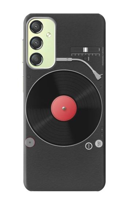 S3952 Turntable Vinyl Record Player Graphic Hülle Schutzhülle Taschen für Samsung Galaxy A24 4G