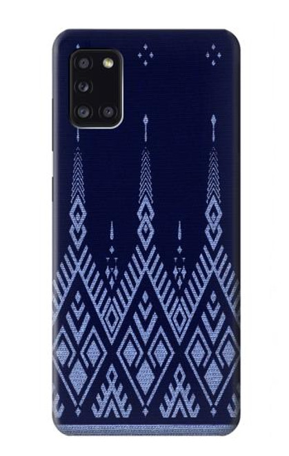S3950 Textile Thai Blue Pattern Hülle Schutzhülle Taschen für Samsung Galaxy A31