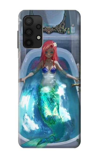 S3912 Cute Little Mermaid Aqua Spa Hülle Schutzhülle Taschen für Samsung Galaxy A32 4G