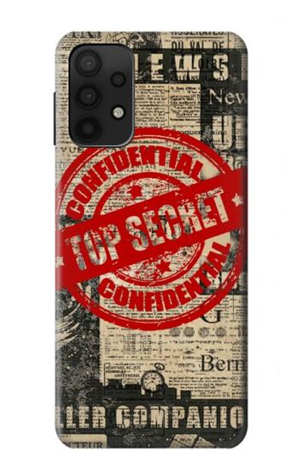 S3937 Text Top Secret Art Vintage Hülle Schutzhülle Taschen für Samsung Galaxy A32 5G