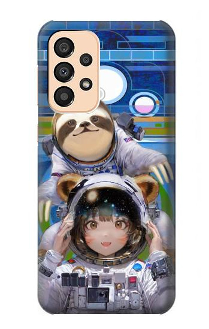 S3915 Raccoon Girl Baby Sloth Astronaut Suit Hülle Schutzhülle Taschen für Samsung Galaxy A33 5G