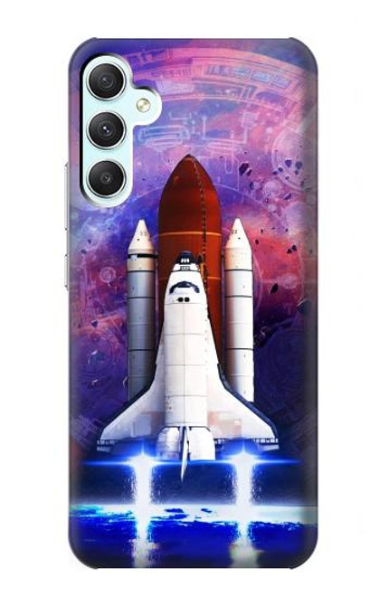 S3913 Colorful Nebula Space Shuttle Hülle Schutzhülle Taschen für Samsung Galaxy A34 5G