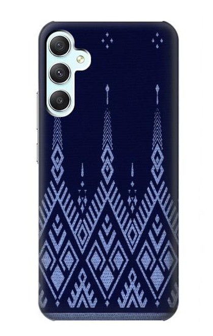 S3950 Textile Thai Blue Pattern Hülle Schutzhülle Taschen für Samsung Galaxy A34 5G