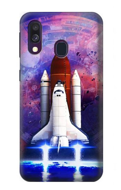 S3913 Colorful Nebula Space Shuttle Hülle Schutzhülle Taschen für Samsung Galaxy A40