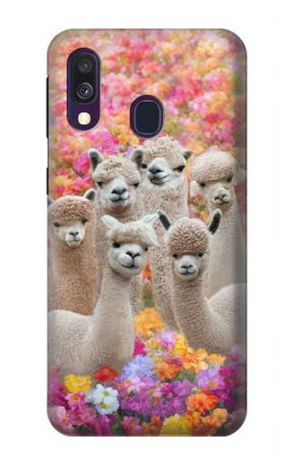 S3916 Alpaca Family Baby Alpaca Hülle Schutzhülle Taschen für Samsung Galaxy A40