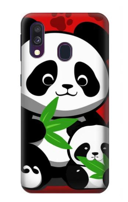 S3929 Cute Panda Eating Bamboo Hülle Schutzhülle Taschen für Samsung Galaxy A40