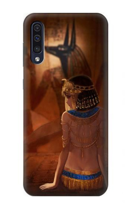 S3919 Egyptian Queen Cleopatra Anubis Hülle Schutzhülle Taschen für Samsung Galaxy A50