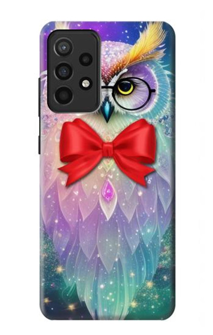 S3934 Fantasy Nerd Owl Hülle Schutzhülle Taschen für Samsung Galaxy A52, Galaxy A52 5G
