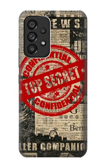 S3937 Text Top Secret Art Vintage Hülle Schutzhülle Taschen für Samsung Galaxy A53 5G