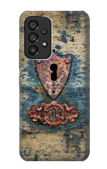 S3955 Vintage Keyhole Weather Door Hülle Schutzhülle Taschen für Samsung Galaxy A53 5G