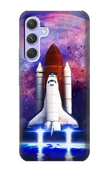 S3913 Colorful Nebula Space Shuttle Hülle Schutzhülle Taschen für Samsung Galaxy A54 5G