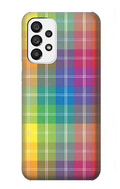 S3942 LGBTQ Rainbow Plaid Tartan Hülle Schutzhülle Taschen für Samsung Galaxy A73 5G