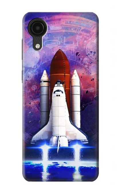 S3913 Colorful Nebula Space Shuttle Hülle Schutzhülle Taschen für Samsung Galaxy A03 Core