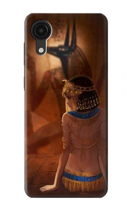 S3919 Egyptian Queen Cleopatra Anubis Hülle Schutzhülle Taschen für Samsung Galaxy A03 Core