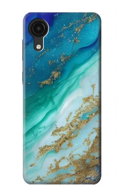 S3920 Abstract Ocean Blue Color Mixed Emerald Hülle Schutzhülle Taschen für Samsung Galaxy A03 Core
