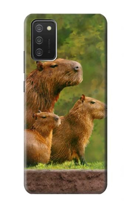 S3917 Capybara Family Giant Guinea Pig Hülle Schutzhülle Taschen für Samsung Galaxy A03S