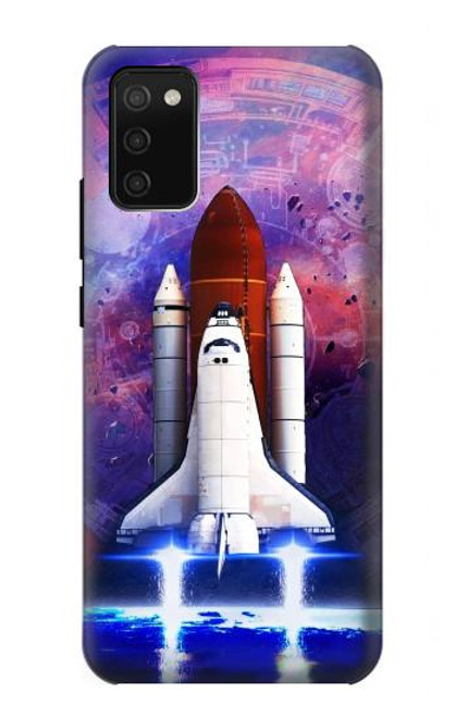 S3913 Colorful Nebula Space Shuttle Hülle Schutzhülle Taschen für Samsung Galaxy A02s, Galaxy M02s  (NOT FIT with Galaxy A02s Verizon SM-A025V)