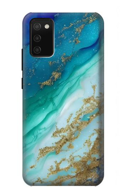 S3920 Abstract Ocean Blue Color Mixed Emerald Hülle Schutzhülle Taschen für Samsung Galaxy A02s, Galaxy M02s  (NOT FIT with Galaxy A02s Verizon SM-A025V)