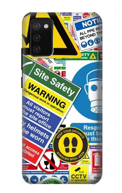 S3960 Safety Signs Sticker Collage Hülle Schutzhülle Taschen für Samsung Galaxy A02s, Galaxy M02s  (NOT FIT with Galaxy A02s Verizon SM-A025V)