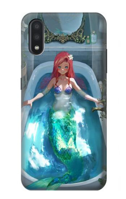 S3911 Cute Little Mermaid Aqua Spa Hülle Schutzhülle Taschen für Samsung Galaxy A01