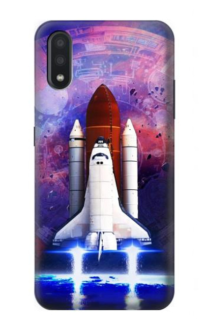 S3913 Colorful Nebula Space Shuttle Hülle Schutzhülle Taschen für Samsung Galaxy A01