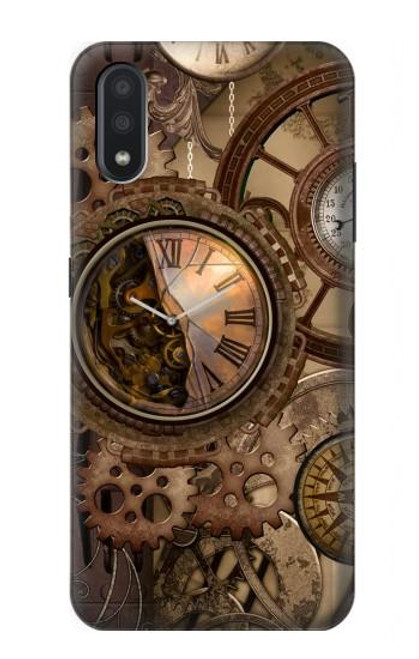 S3927 Compass Clock Gage Steampunk Hülle Schutzhülle Taschen für Samsung Galaxy A01