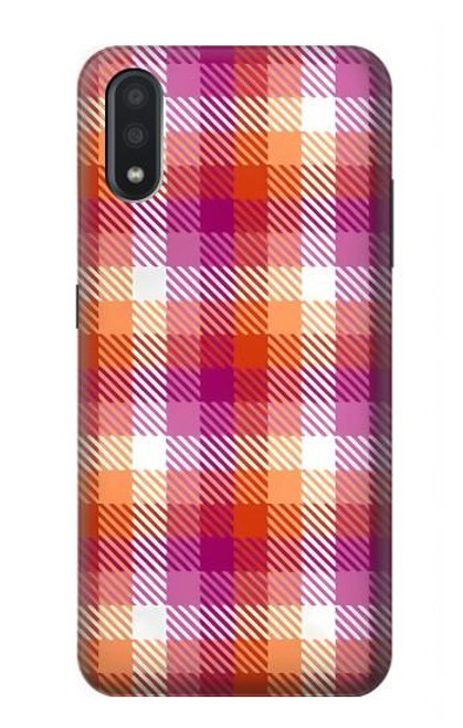 S3941 LGBT Lesbian Pride Flag Plaid Hülle Schutzhülle Taschen für Samsung Galaxy A01