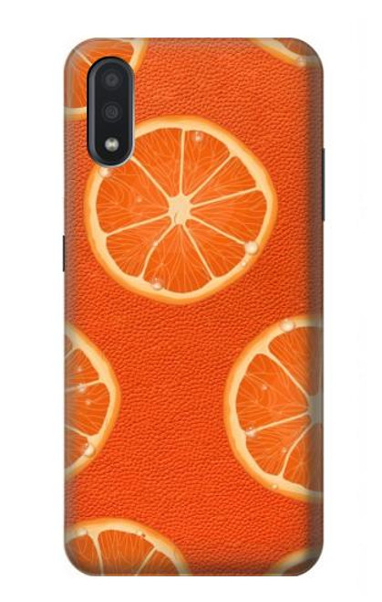 S3946 Seamless Orange Pattern Hülle Schutzhülle Taschen für Samsung Galaxy A01