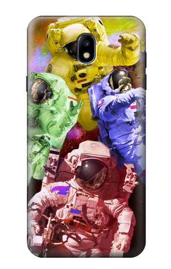 S3914 Colorful Nebula Astronaut Suit Galaxy Hülle Schutzhülle Taschen für Samsung Galaxy J7 (2018), J7 Aero, J7 Top, J7 Aura, J7 Crown, J7 Refine, J7 Eon, J7 V 2nd Gen, J7 Star