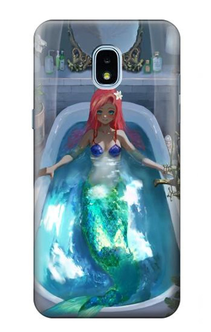 S3912 Cute Little Mermaid Aqua Spa Hülle Schutzhülle Taschen für Samsung Galaxy J3 (2018), J3 Star, J3 V 3rd Gen, J3 Orbit, J3 Achieve, Express Prime 3, Amp Prime 3