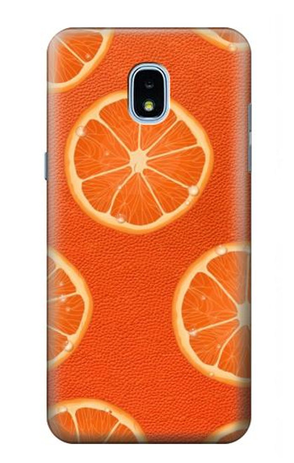 S3946 Seamless Orange Pattern Hülle Schutzhülle Taschen für Samsung Galaxy J3 (2018), J3 Star, J3 V 3rd Gen, J3 Orbit, J3 Achieve, Express Prime 3, Amp Prime 3