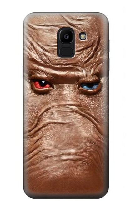 S3940 Leather Mad Face Graphic Paint Hülle Schutzhülle Taschen für Samsung Galaxy J6 (2018)