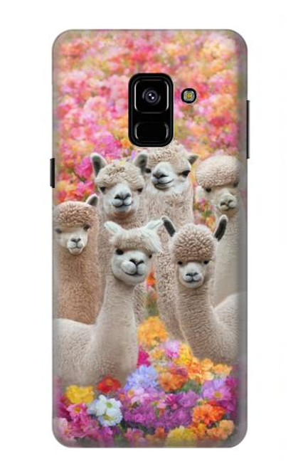 S3916 Alpaca Family Baby Alpaca Hülle Schutzhülle Taschen für Samsung Galaxy A8 (2018)