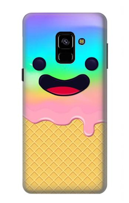S3939 Ice Cream Cute Smile Hülle Schutzhülle Taschen für Samsung Galaxy A8 (2018)