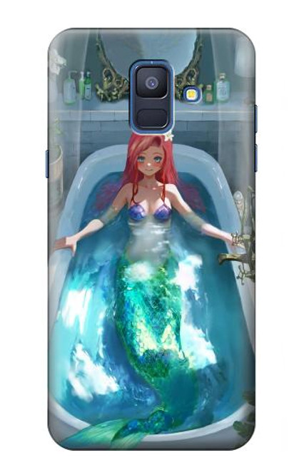 S3911 Cute Little Mermaid Aqua Spa Hülle Schutzhülle Taschen für Samsung Galaxy A6 (2018)