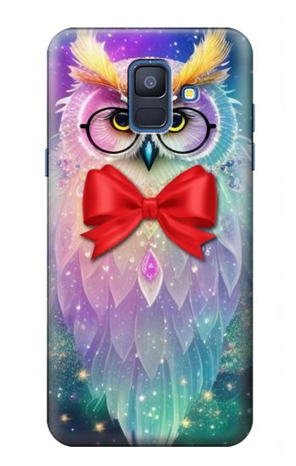S3934 Fantasy Nerd Owl Hülle Schutzhülle Taschen für Samsung Galaxy A6 (2018)