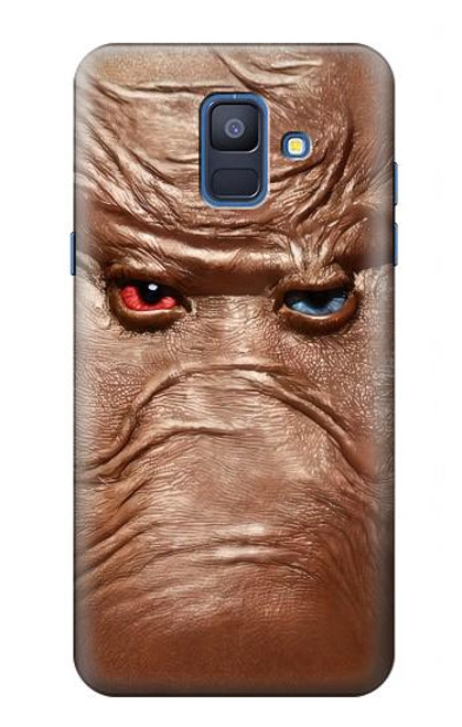 S3940 Leather Mad Face Graphic Paint Hülle Schutzhülle Taschen für Samsung Galaxy A6 (2018)