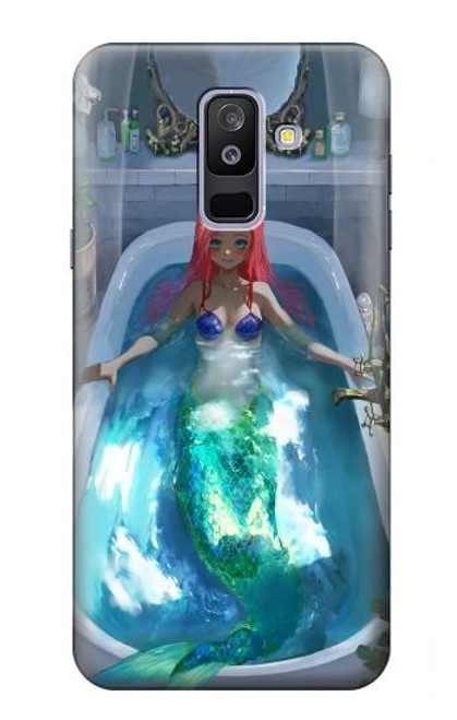 S3912 Cute Little Mermaid Aqua Spa Hülle Schutzhülle Taschen für Samsung Galaxy A6+ (2018), J8 Plus 2018, A6 Plus 2018