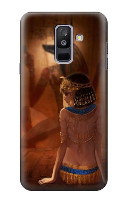 S3919 Egyptian Queen Cleopatra Anubis Hülle Schutzhülle Taschen für Samsung Galaxy A6+ (2018), J8 Plus 2018, A6 Plus 2018