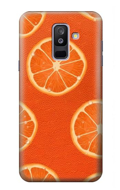S3946 Seamless Orange Pattern Hülle Schutzhülle Taschen für Samsung Galaxy A6+ (2018), J8 Plus 2018, A6 Plus 2018